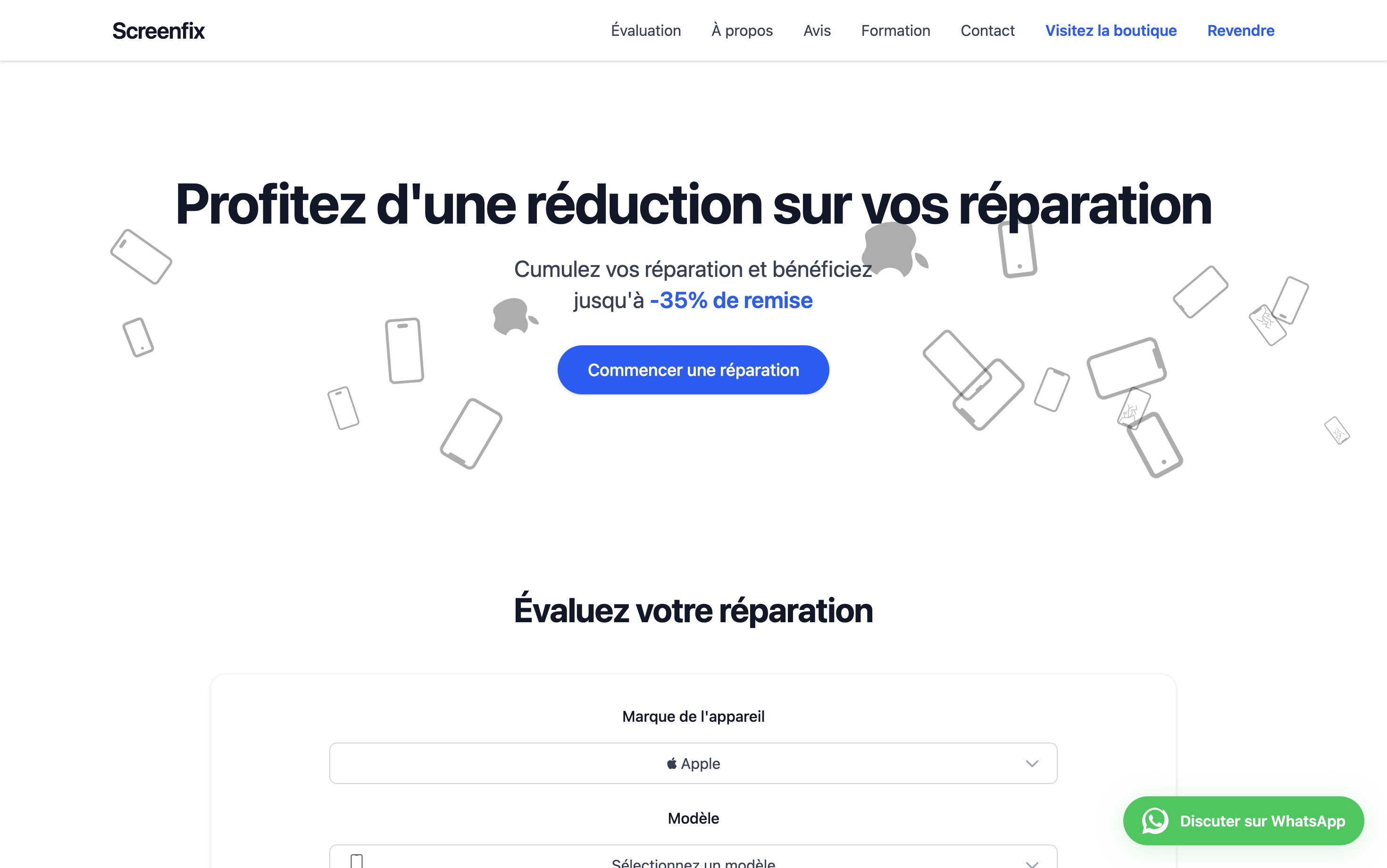 Screenfix - site vitrine